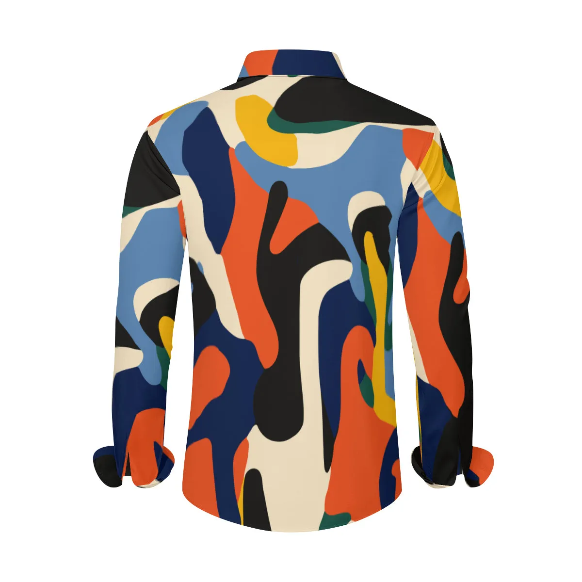 Abstract Shirt Men, Op Art Shirt, Mod Shirt Men, 60s style shirt, 60s Shirt Men, 60s top men, Artistic Shirt Men, Black Blue shirt men