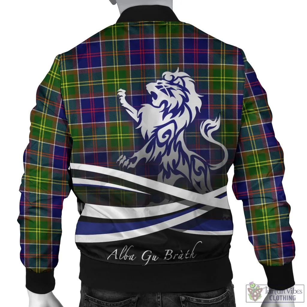 Arnott Tartan Bomber Jacket with Alba Gu Brath Regal Lion Emblem