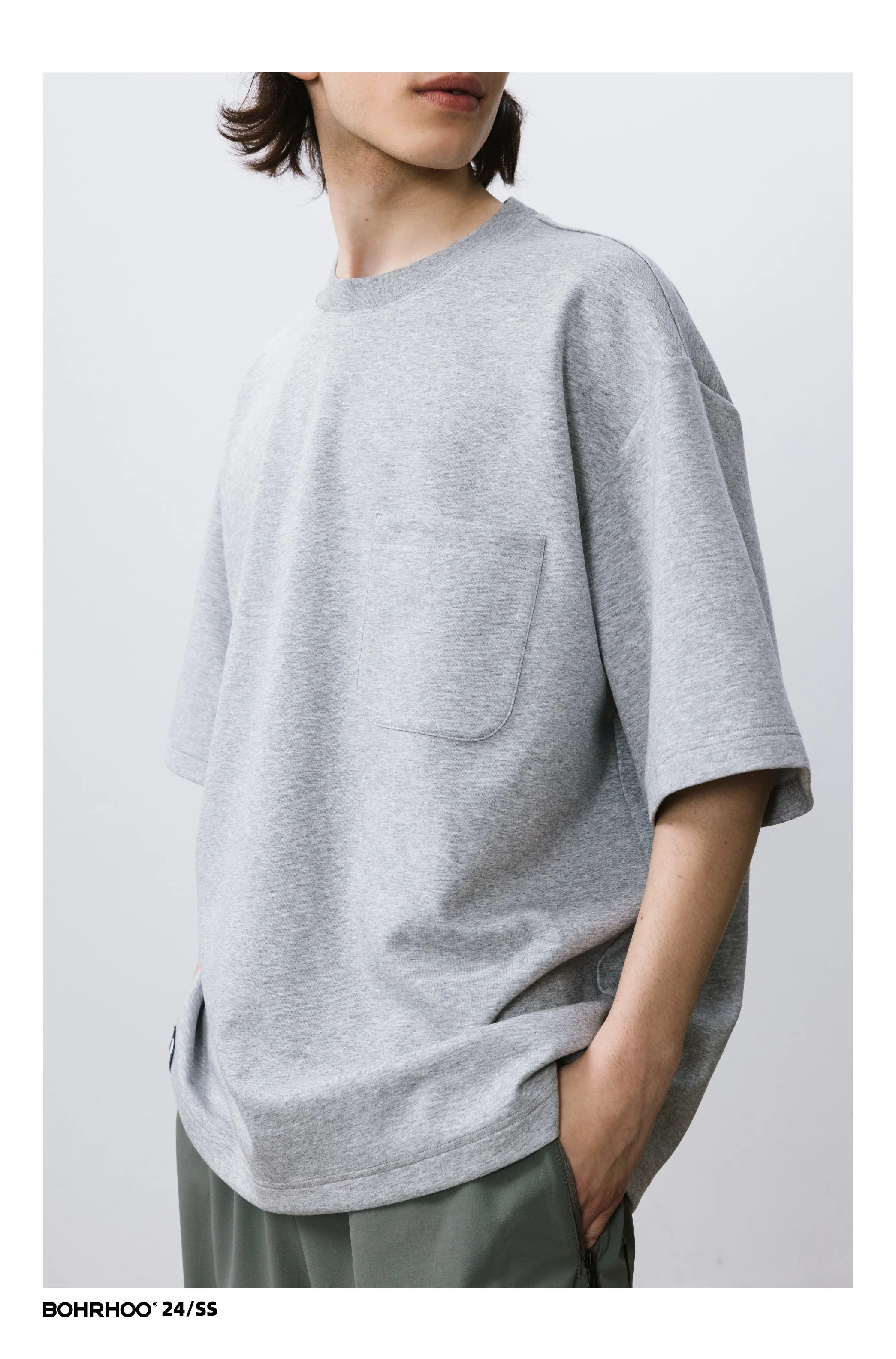 BOHRHOO ルーズポケットエアレイヤーベースTシャツ BHH006