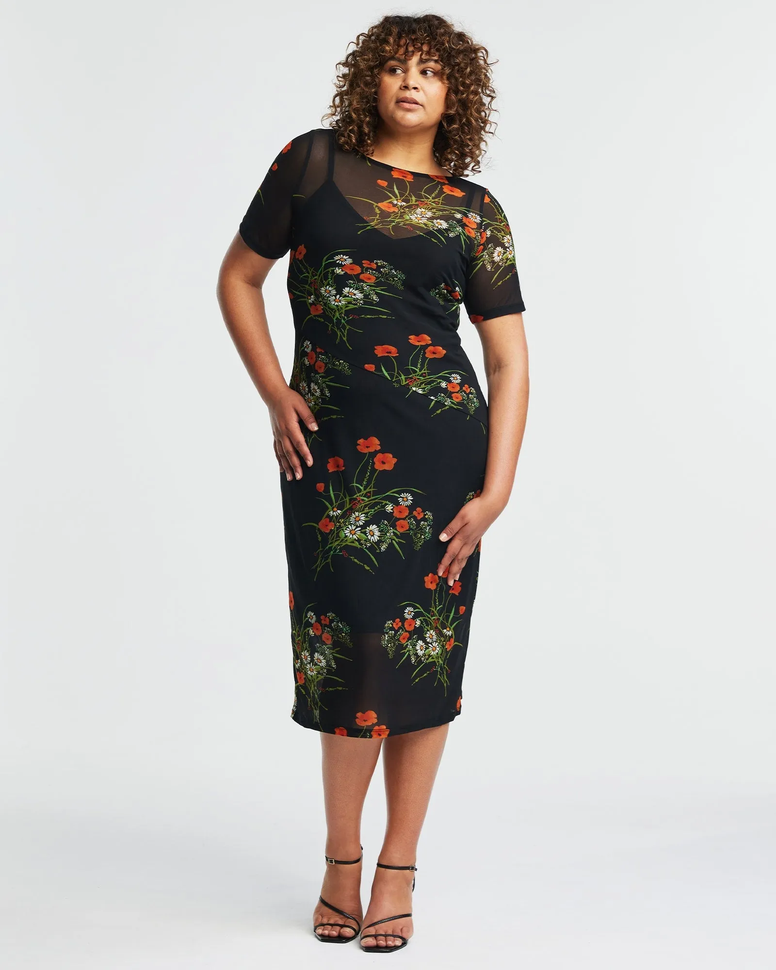Bouquet Mesh Dress | Print