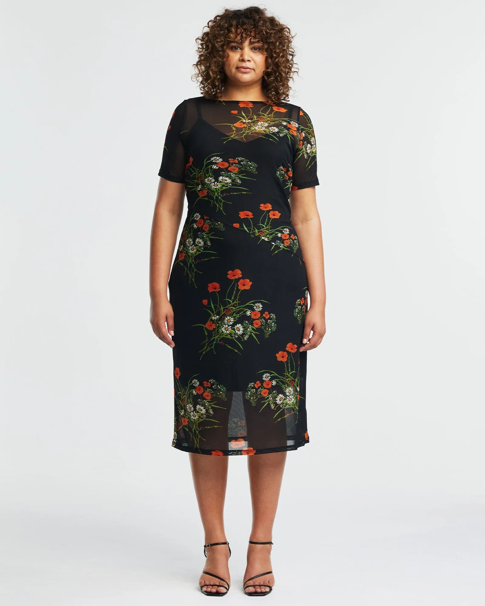 Bouquet Mesh Dress | Print
