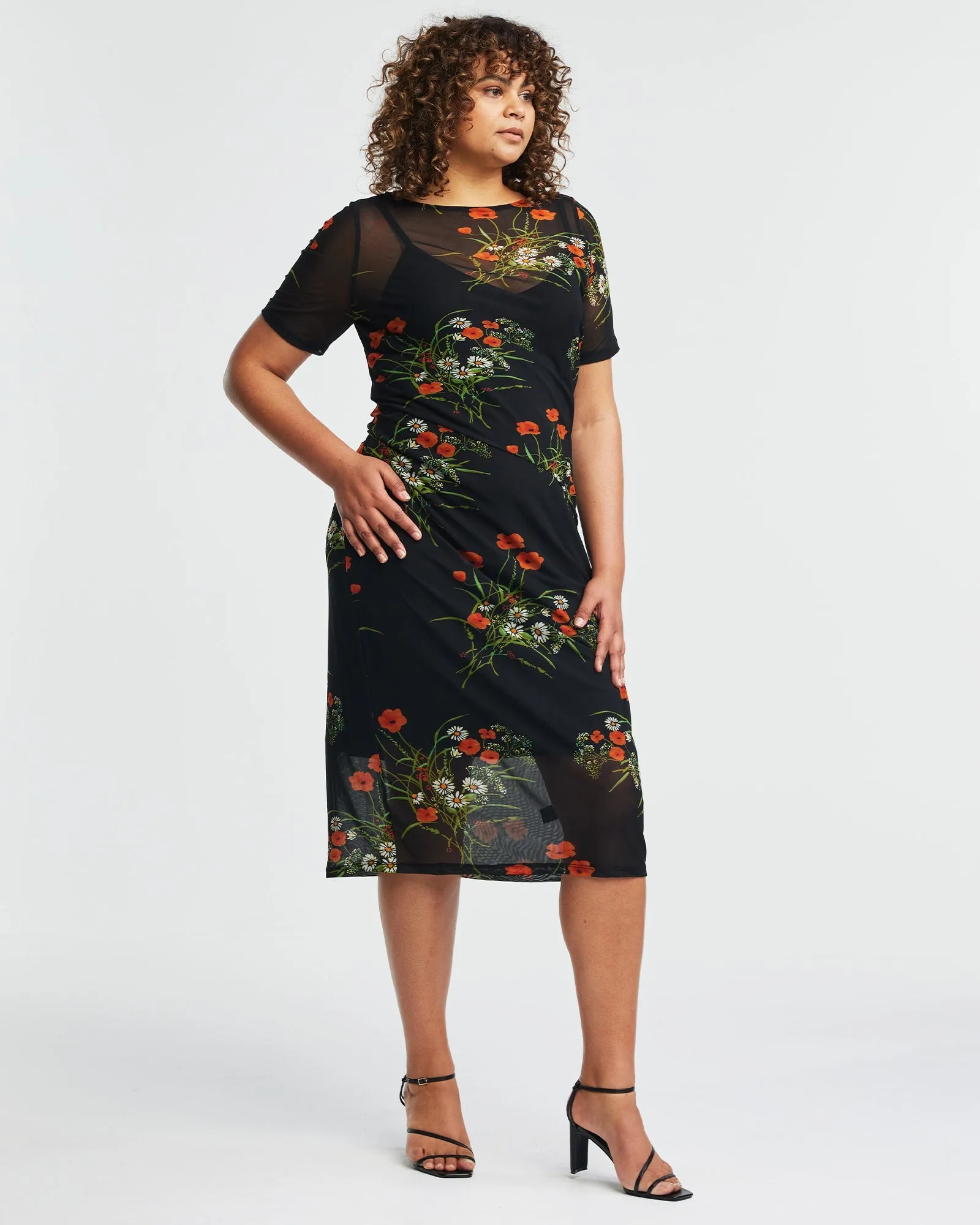 Bouquet Mesh Dress | Print