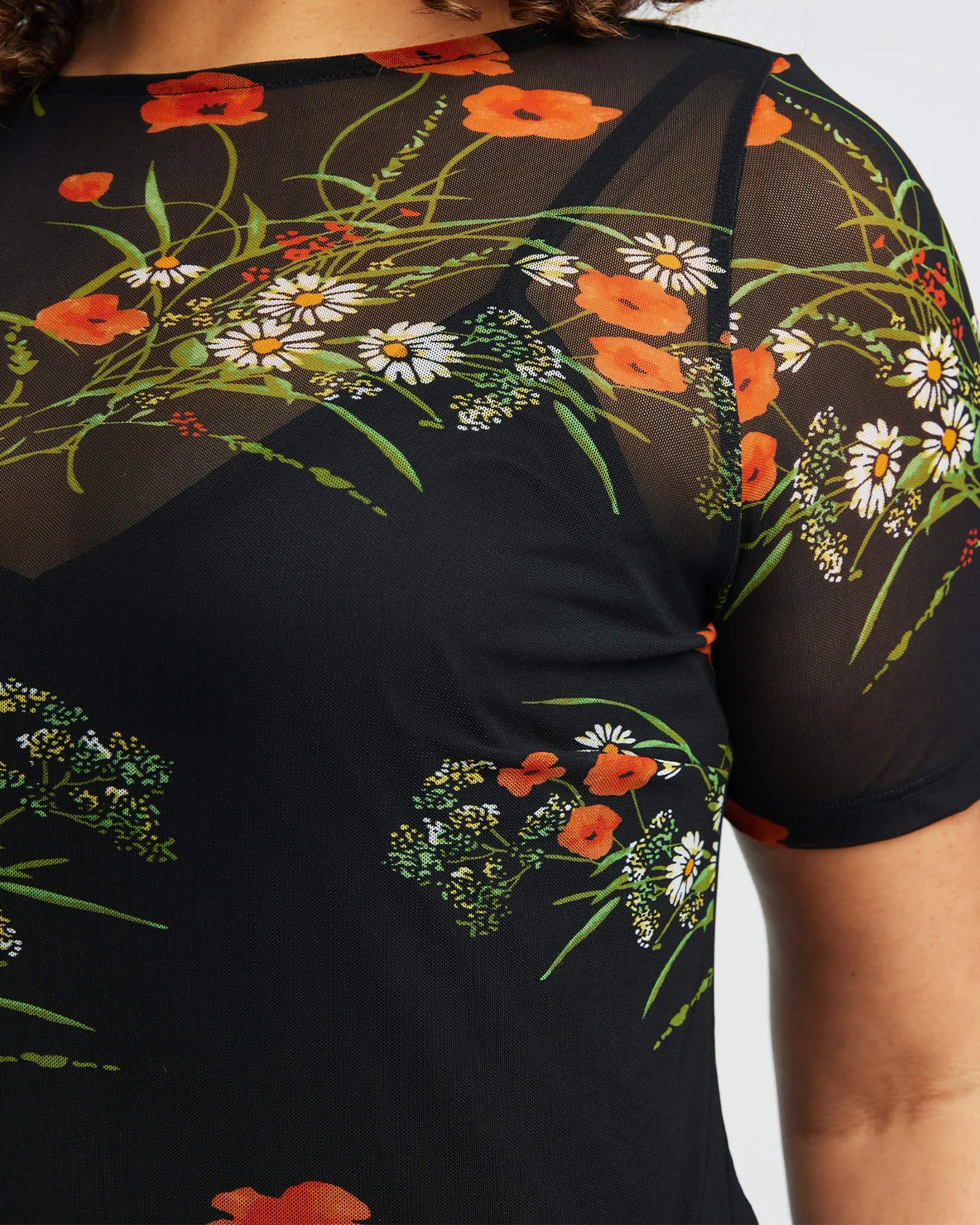 Bouquet Mesh Dress | Print
