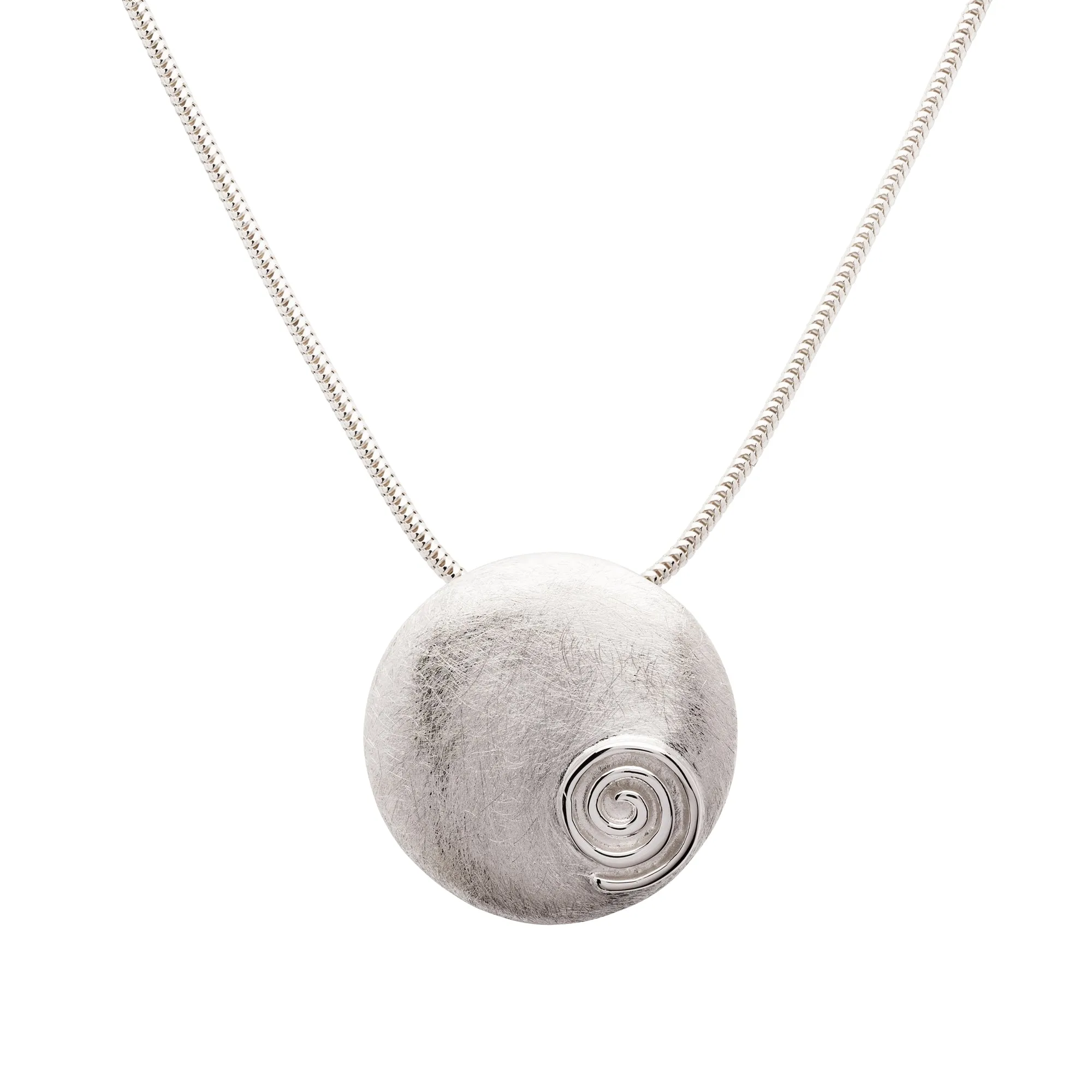 Brushed Round Slider with Spiral Detail