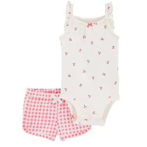 CARTER'S - Baby - 2-Piece Gingham Bodysuit & Short Set
