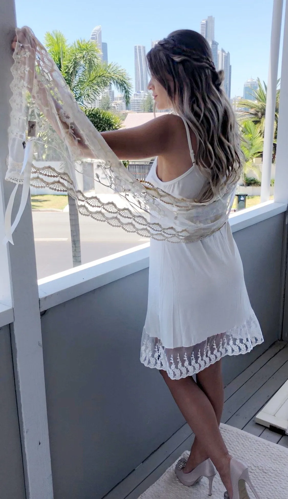 Curvy Lace Petti Slip Dress