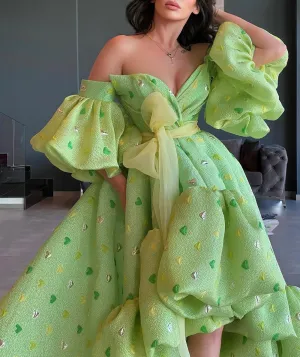 Delaney Green Stylesih Evening dress