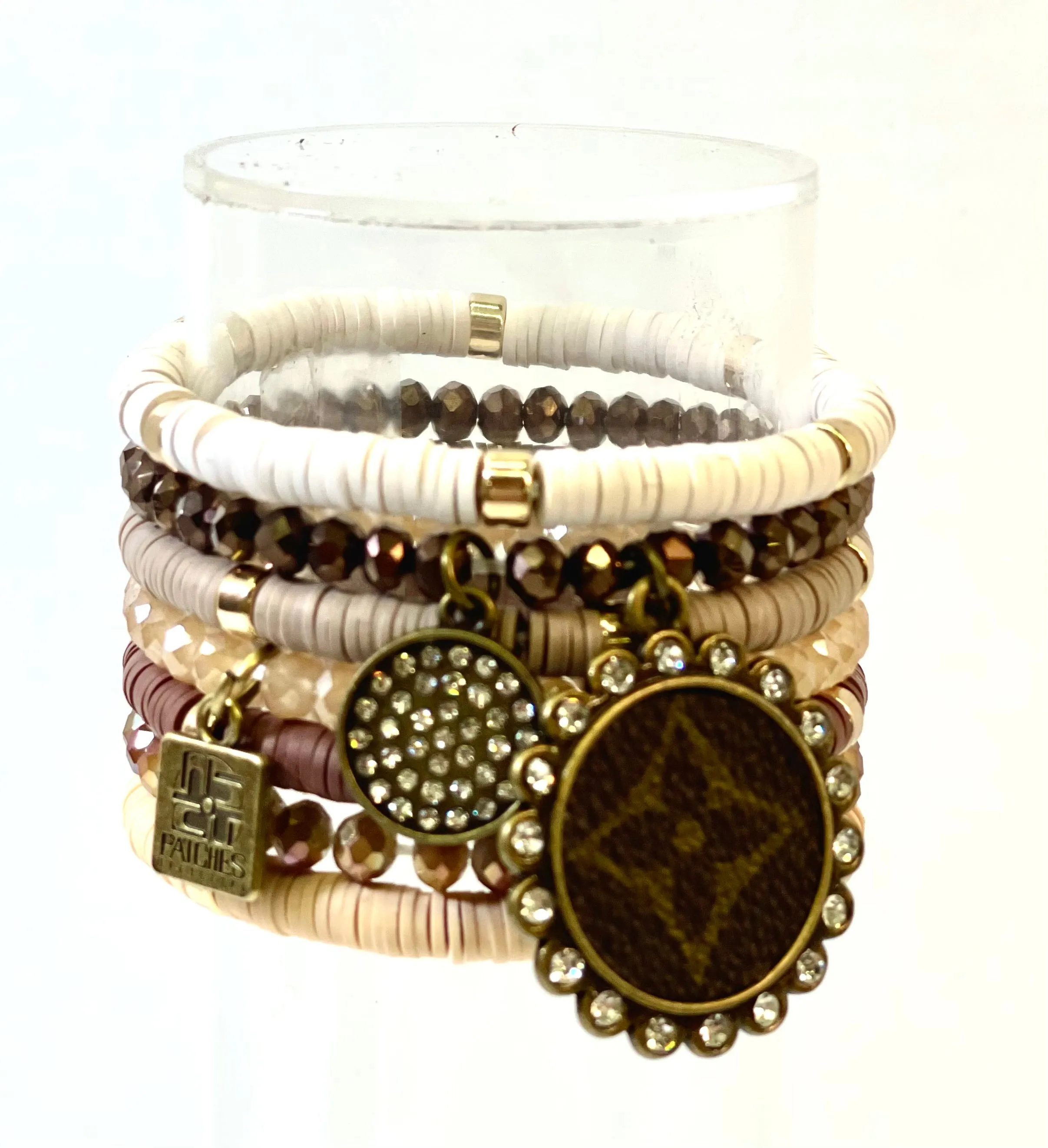 Destiny-Stacked Bracelet set- Gold Clear