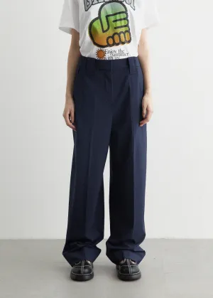 Drapey Melange High Waist Pants