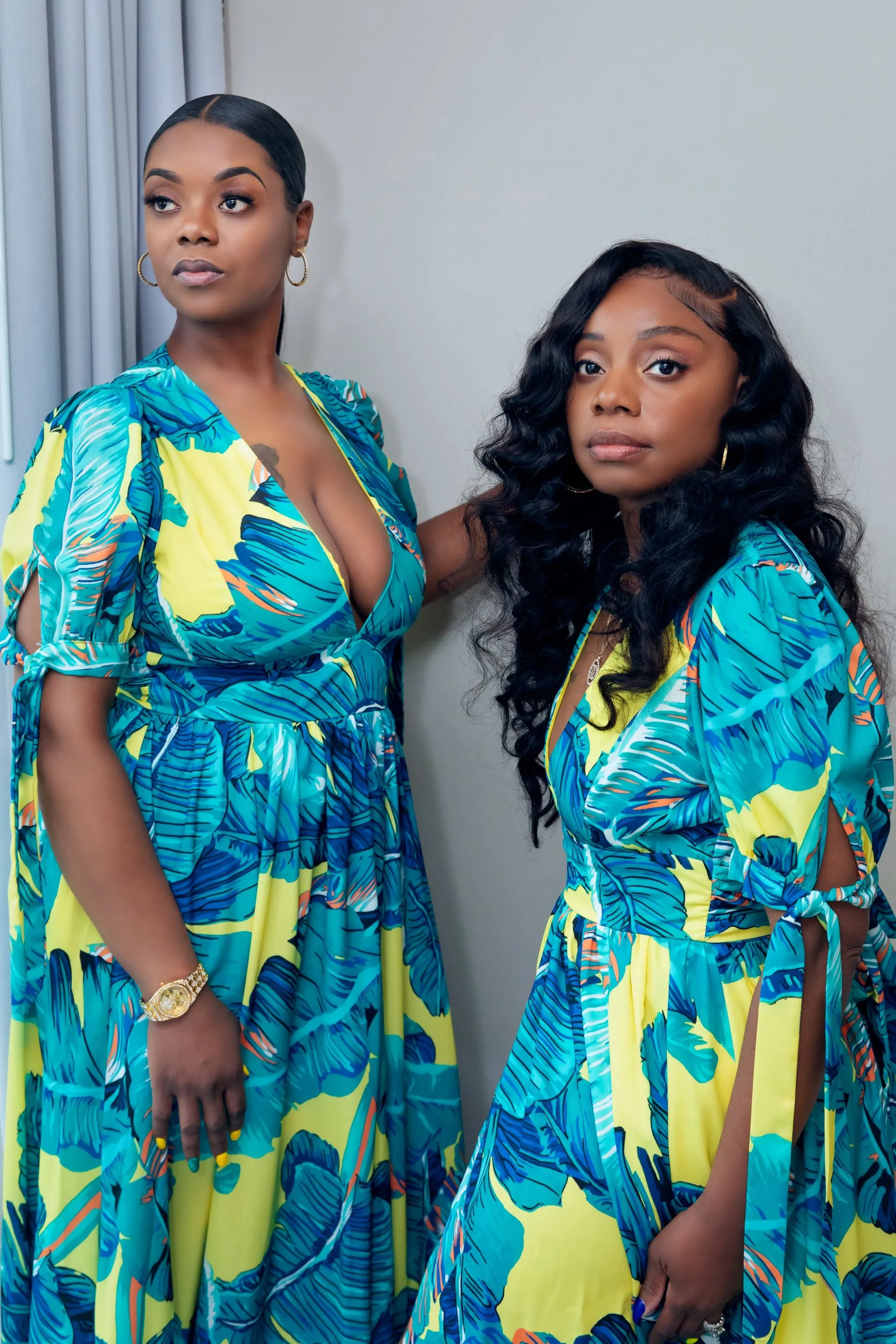Emerald Print Maxi Dress (Green & Yellow)