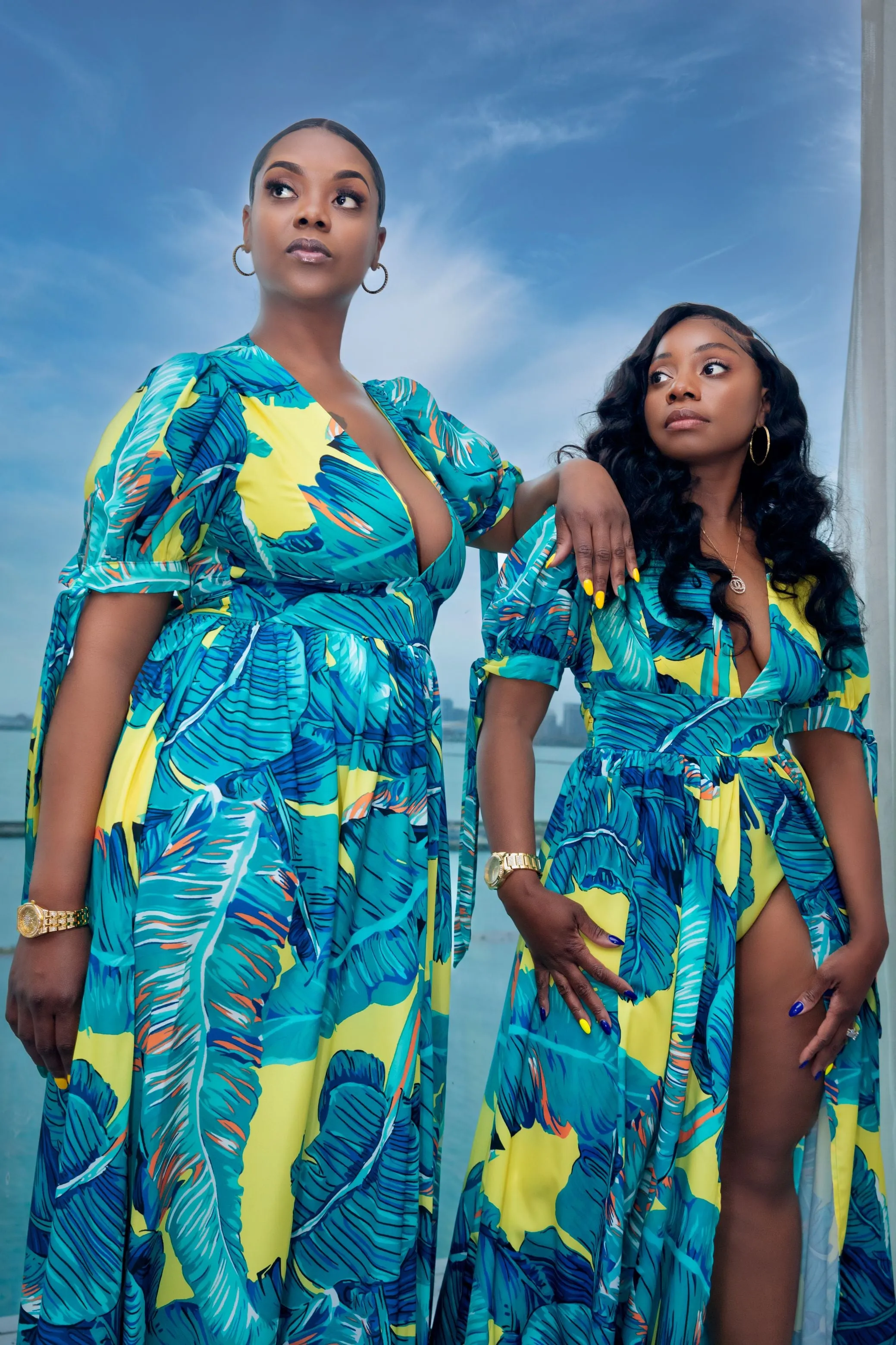 Emerald Print Maxi Dress (Green & Yellow)