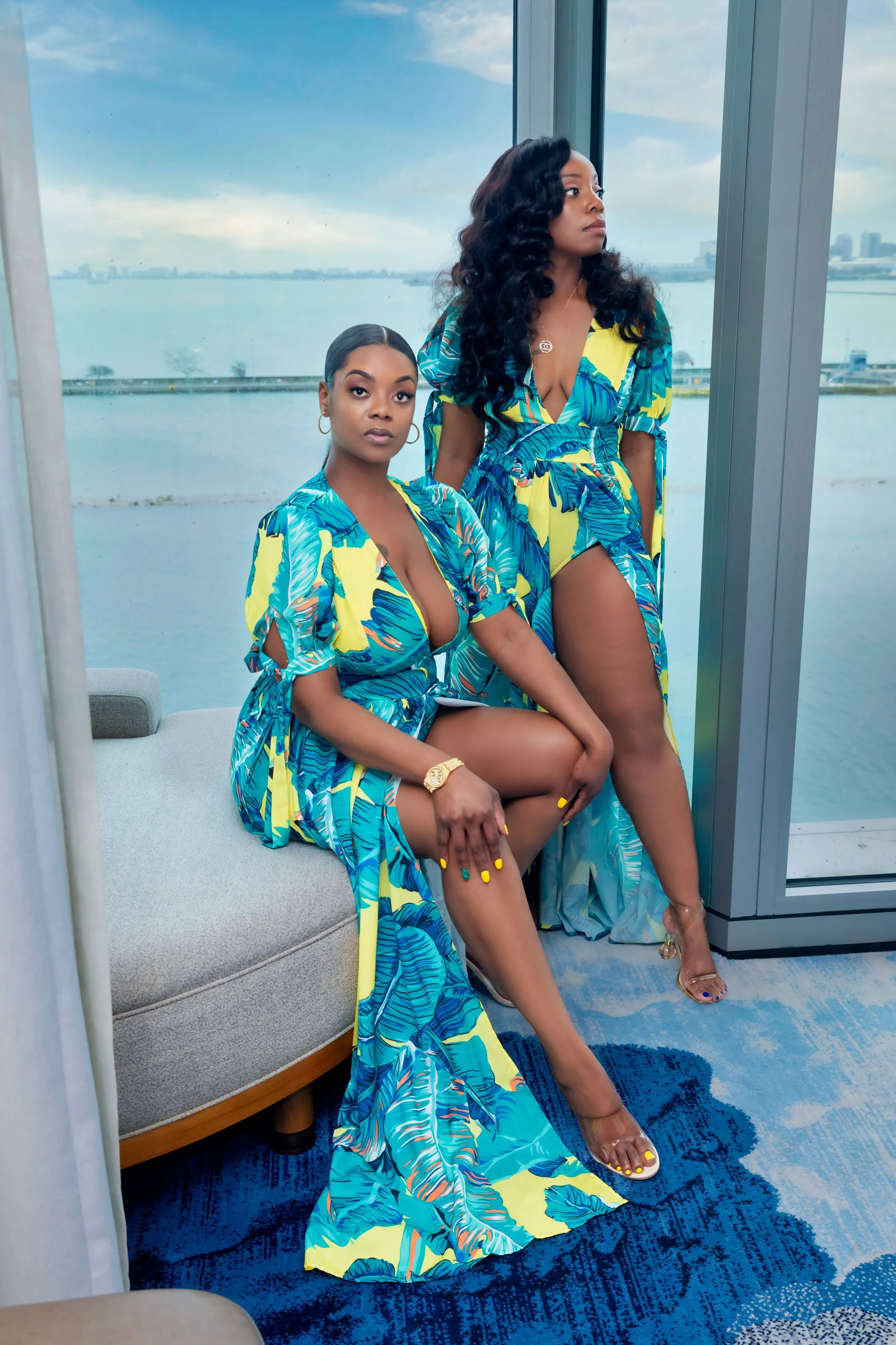 Emerald Print Maxi Dress (Green & Yellow)