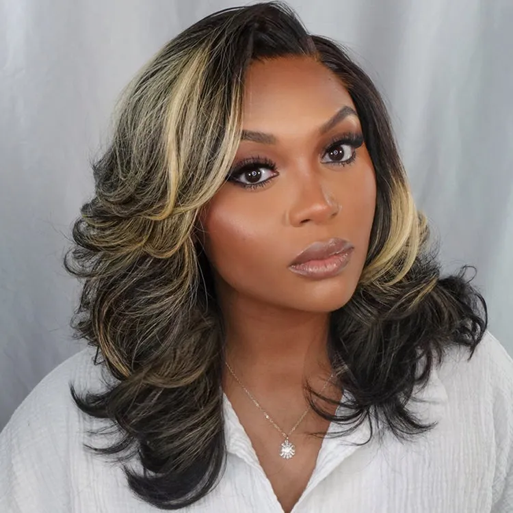 Exclusive Sale | Effortlessly Chic Layered Haircut Wavy Glueless HD Minimalist Lace Short Wig