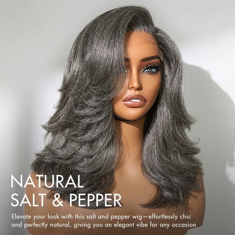 Exclusive Sale | Effortlessly Chic Layered Haircut Wavy Glueless HD Minimalist Lace Short Wig