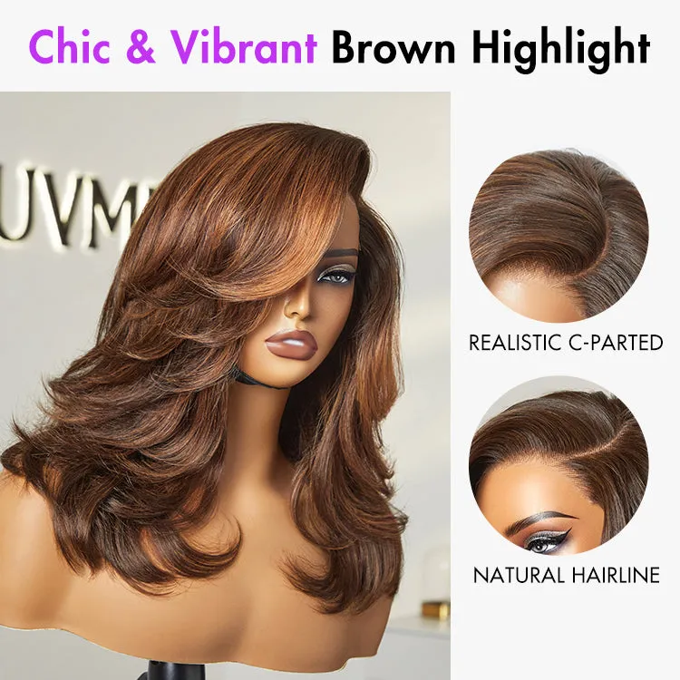 Exclusive Sale | Effortlessly Chic Layered Haircut Wavy Glueless HD Minimalist Lace Short Wig