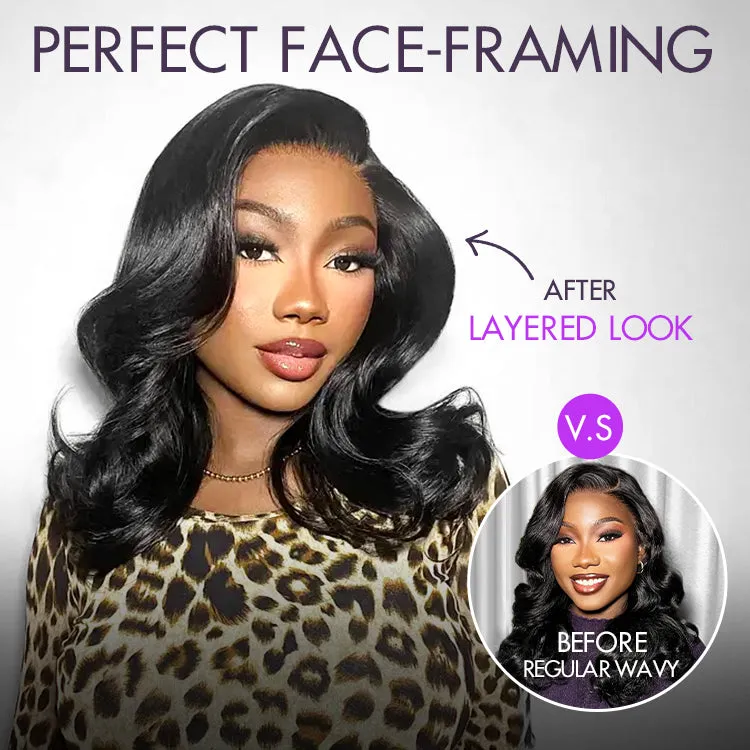 Exclusive Sale | Effortlessly Chic Layered Haircut Wavy Glueless HD Minimalist Lace Short Wig