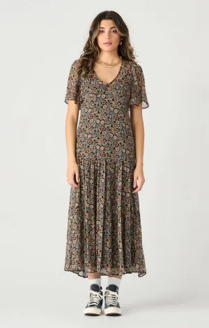 Flutter Slv Tiered Maxi Dress