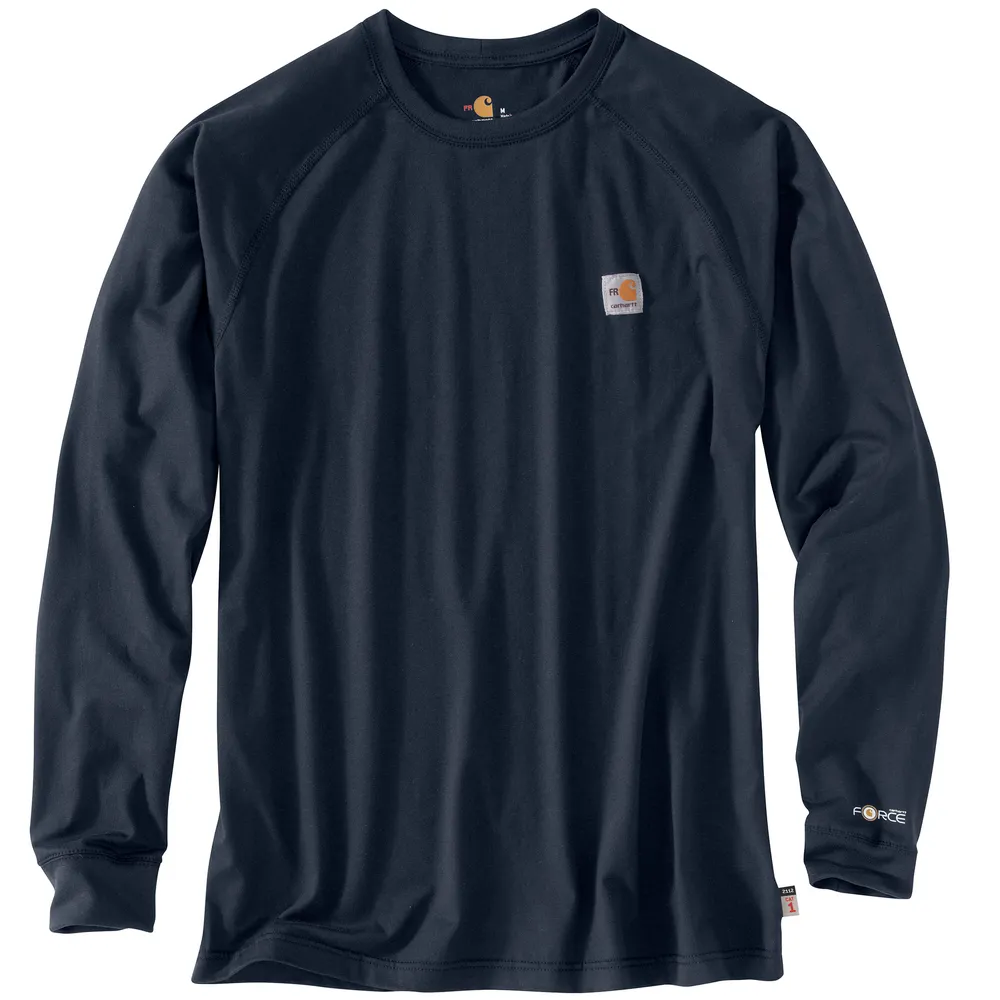 FR FORCE LONG SLEEVE T-SHIRT - 410-Dark Navy | Carhartt 102904