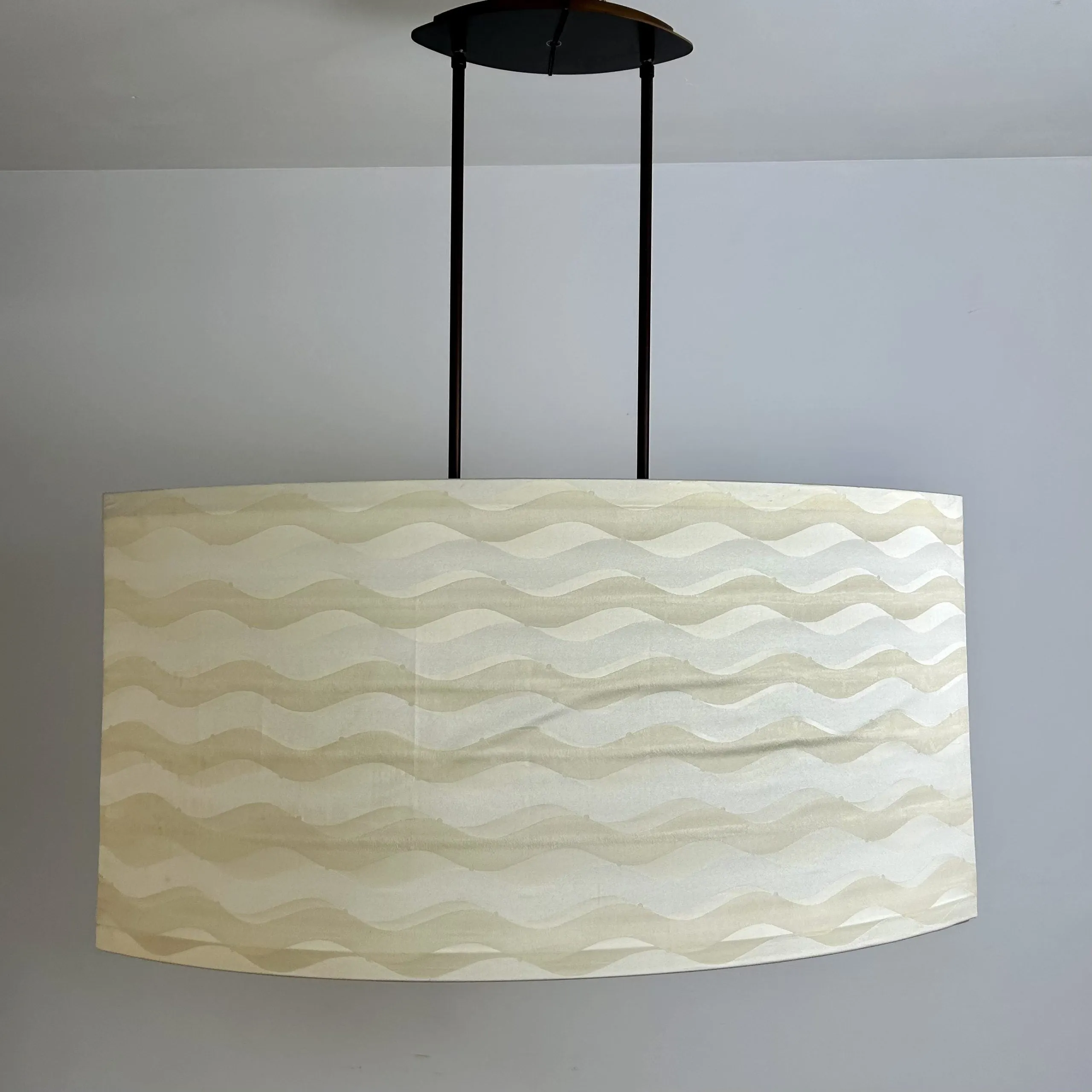 Hanging Light, Elliptical, Contemporary, Two Bulb
