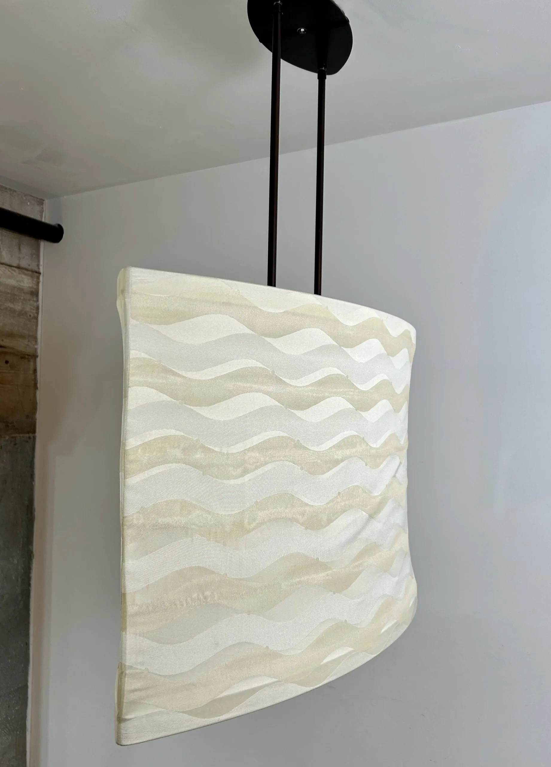 Hanging Light, Elliptical, Contemporary, Two Bulb