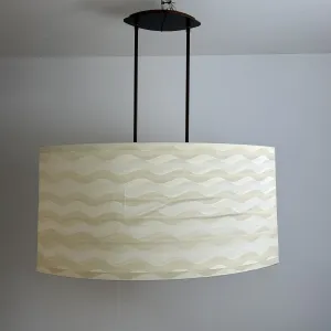 Hanging Light, Elliptical, Contemporary, Two Bulb