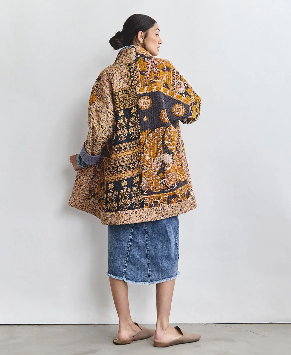 Kantha Quilted Jacket - No. 240523 - Large