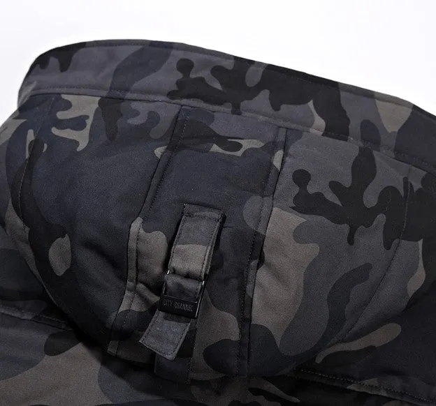 Men's Winter Warm Camouflage Hooded Parka