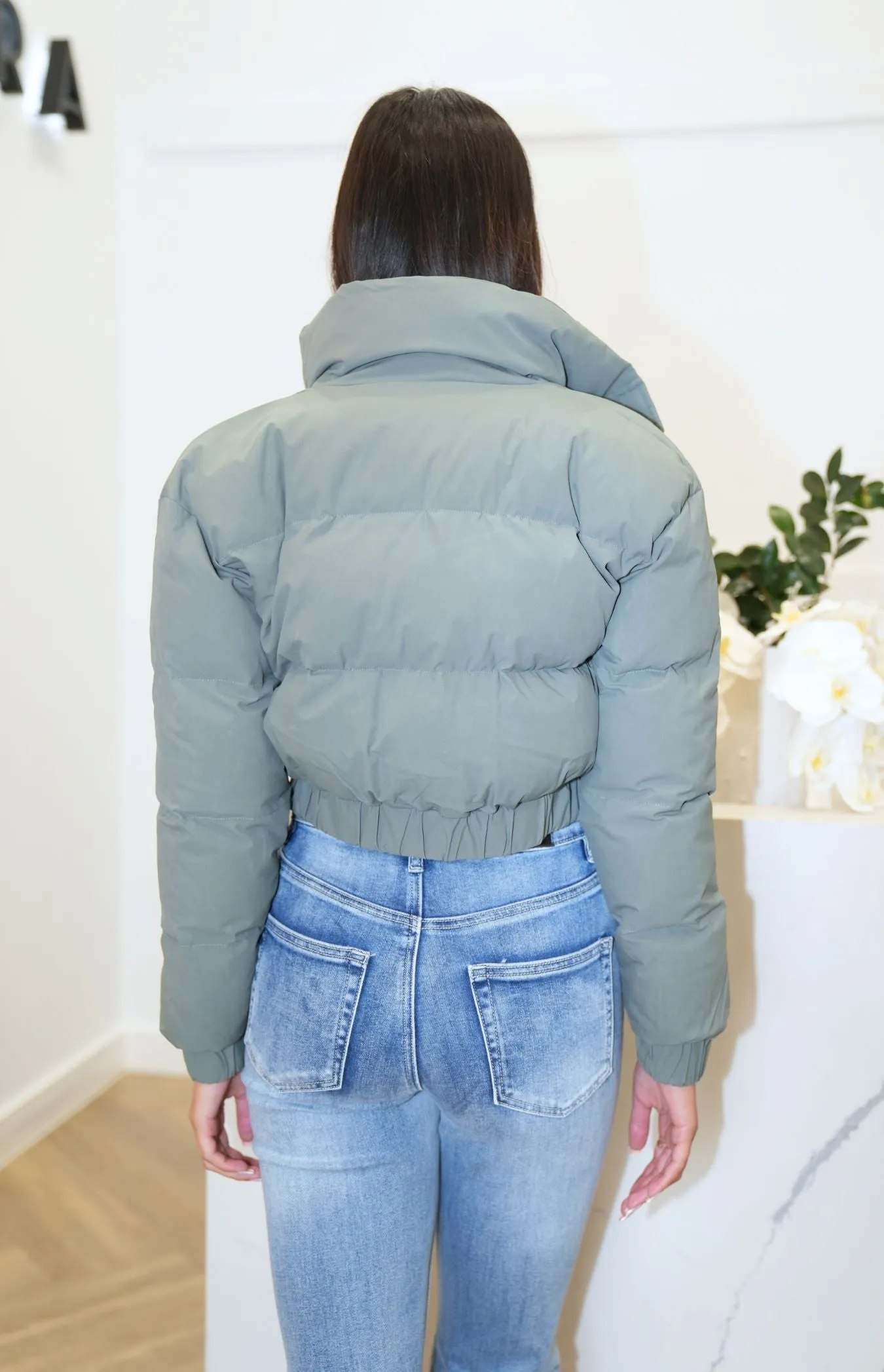 Monica Puffer Jacket - Khaki