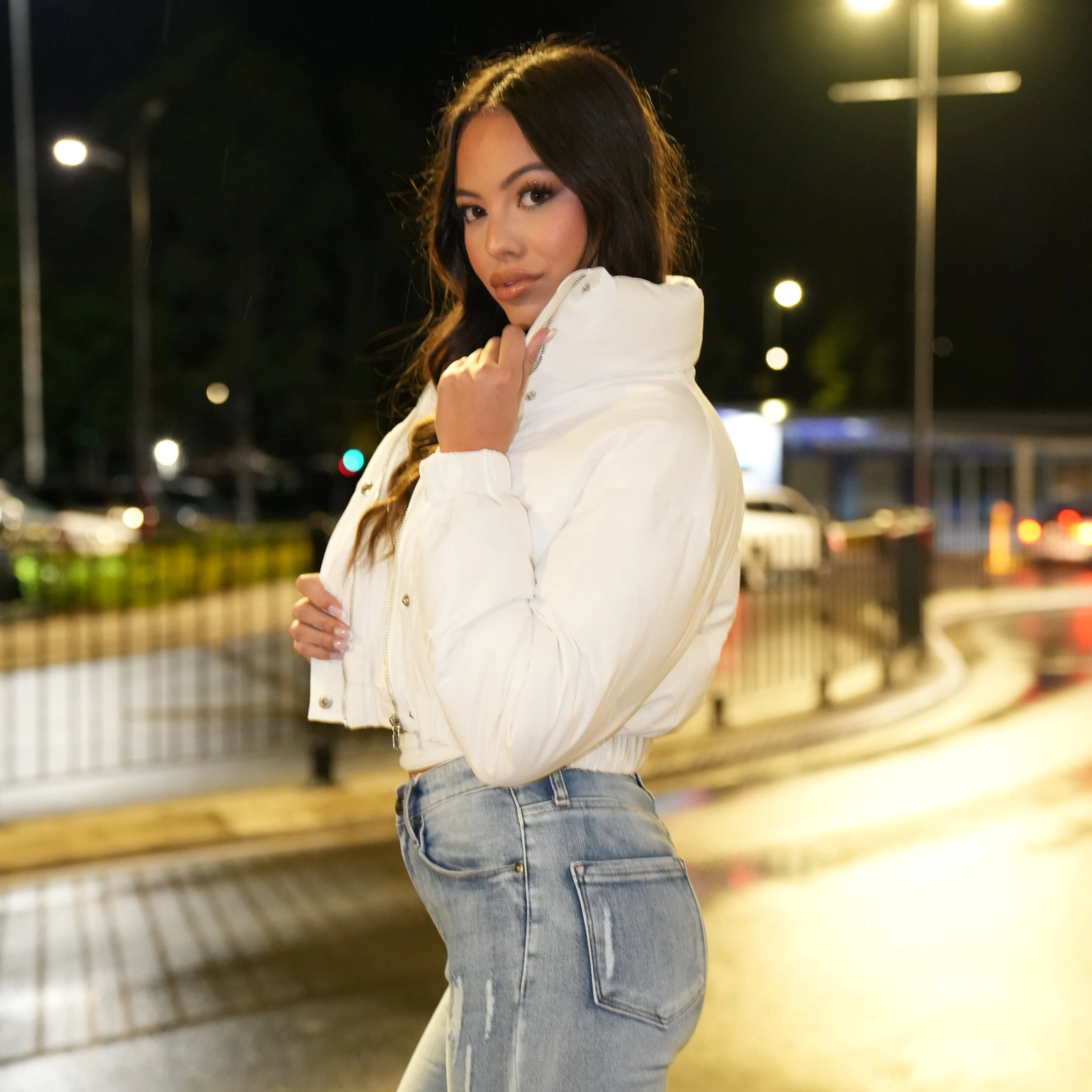 Monica Puffer Jacket - White