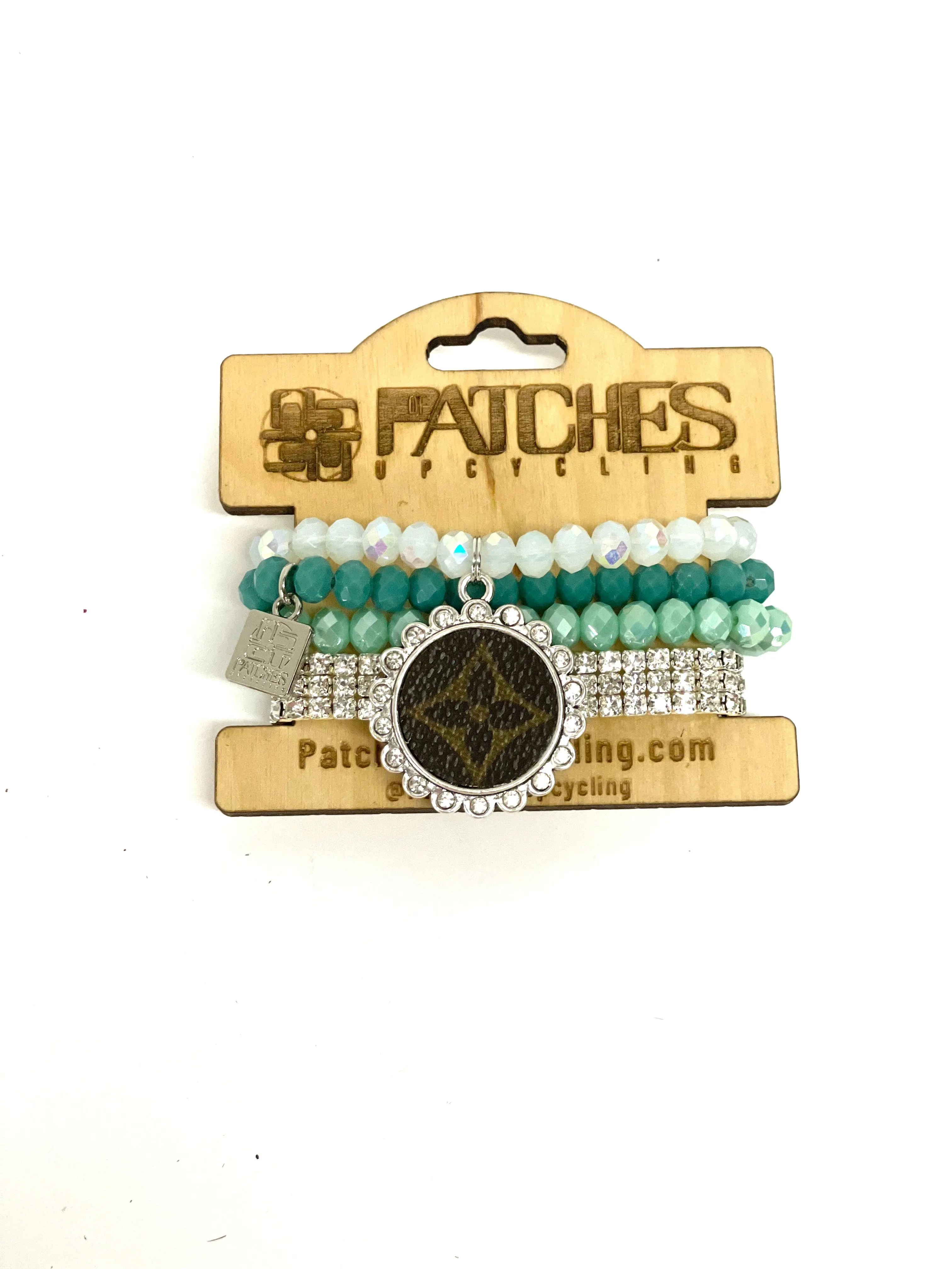 Ocean Stacked Bracelet set- Silver 25MM circle
