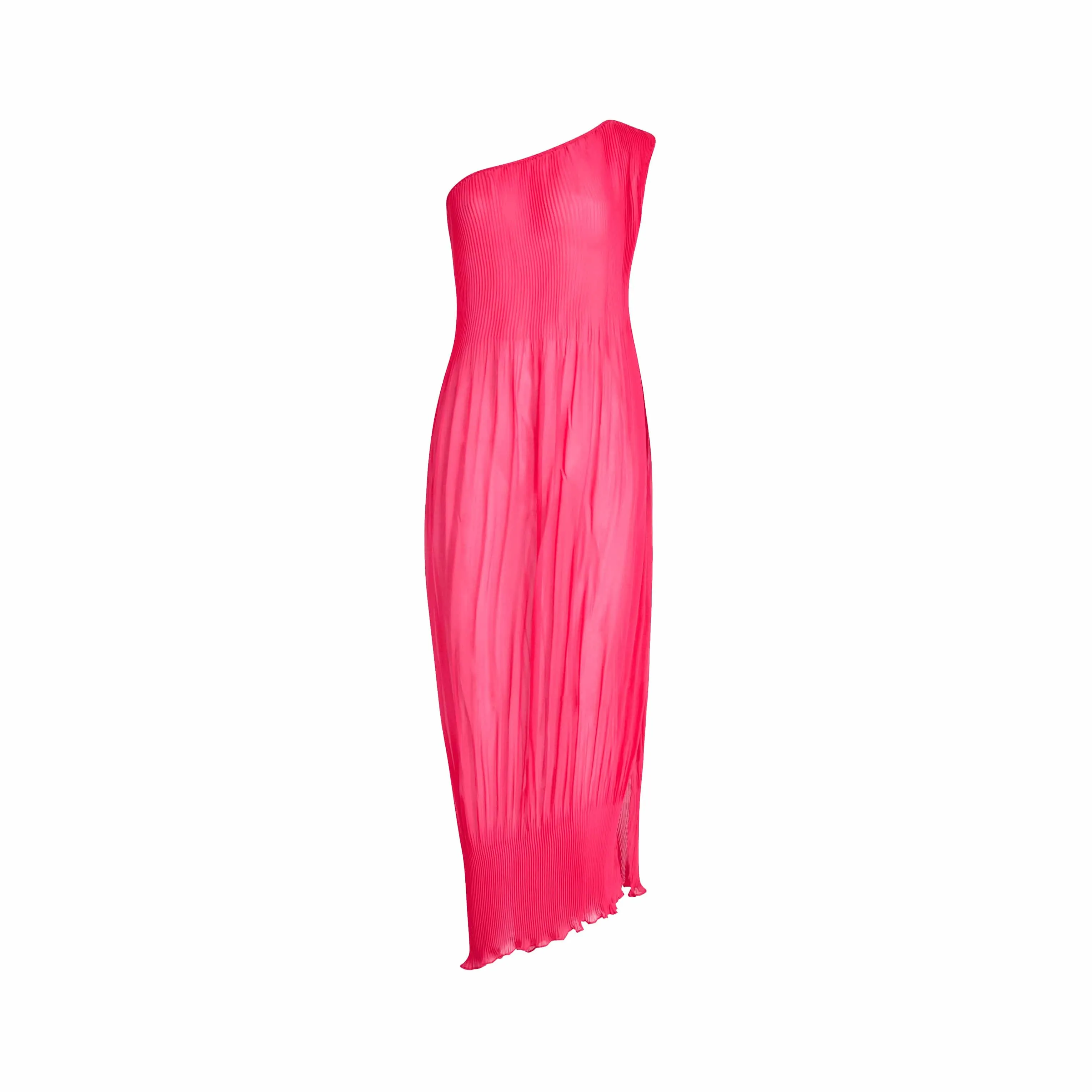 ONE SHOULDER MAXI TUNIC FUCHSIA 396