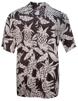 Pineapple Twist Mens Shirt in Black