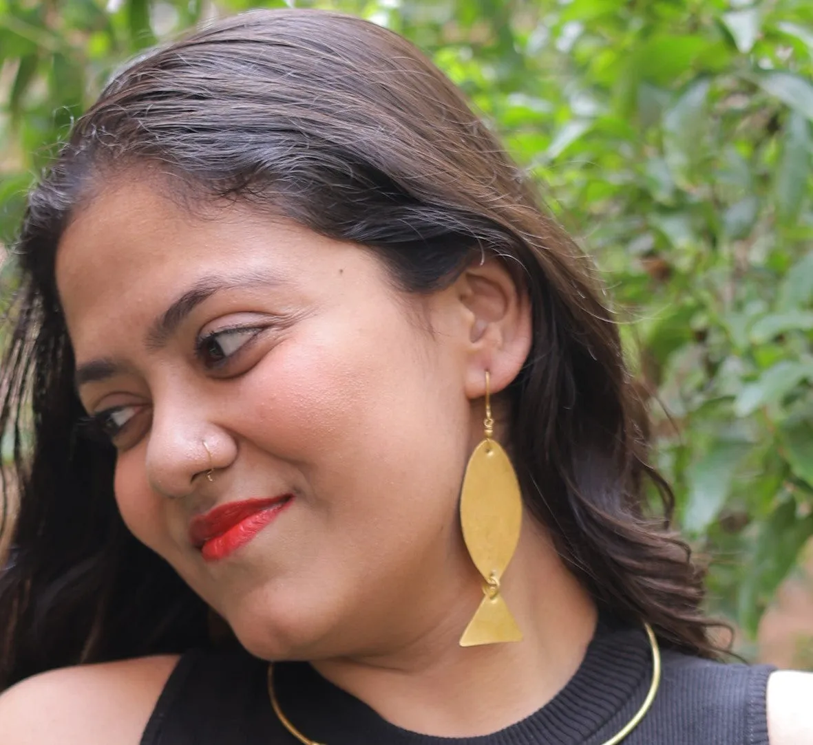 Raha Contemporary Dokra Earrings