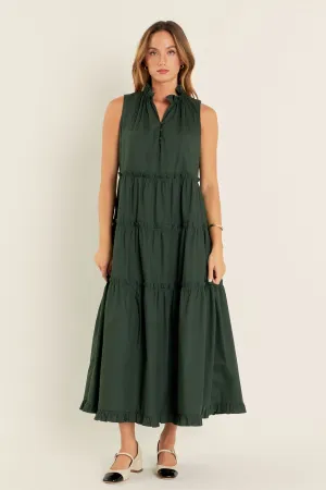 Sleeveless Ruffled Maxi Dress