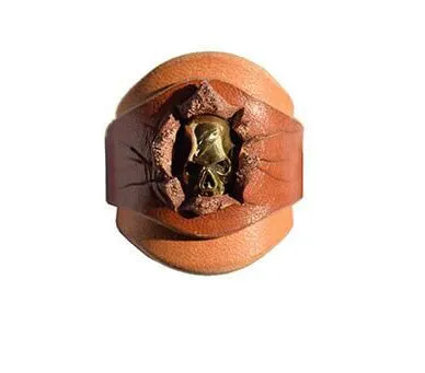 Vintage Leather Scarf Buckle Scarf Ring YG1171