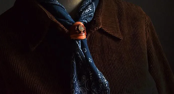 Vintage Leather Scarf Buckle Scarf Ring YG1171