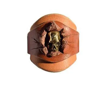 Vintage Leather Scarf Buckle Scarf Ring YG1171