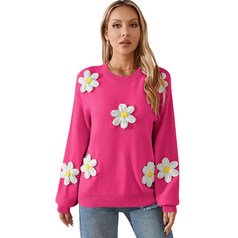 Women's Knitted Round Neck Sweater – Sustainable & Chic