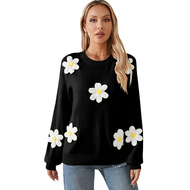 Women's Knitted Round Neck Sweater – Sustainable & Chic