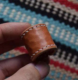 YAAGLE Vintage Leather Scarf Ring/Buckle Scarf Ring/Bandana  Ring YG1169